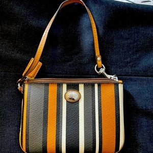 Coach wristlet in stripes
